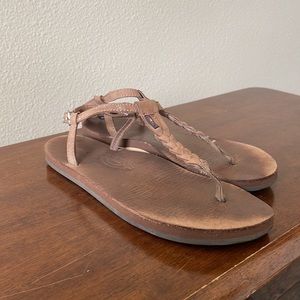 Rainbow Braided Thong Sandals